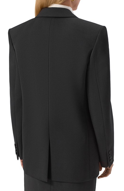 Шерстяной жакет Saint Laurent 837658/Y7E63 Чёрный  837658/Y7E63 Фото 4