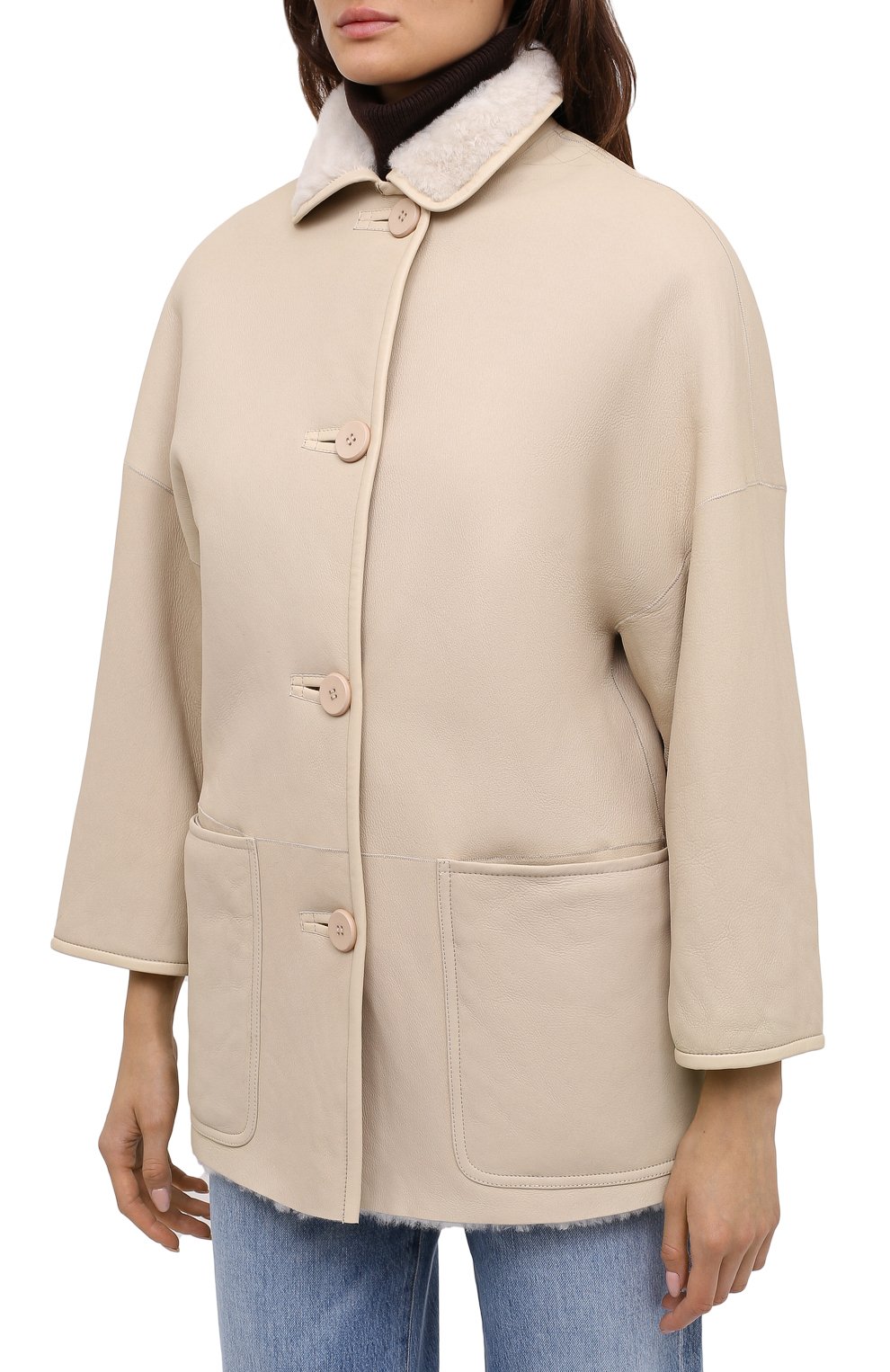 Дубленка FORTE DEI MARMI COUTURE бежевого цвета по цене 196500 руб., арт. 20WF7986, фото 4 Дубленка FORTE DEI MARMI COUTURE, арт. 20WF7986, фото 4