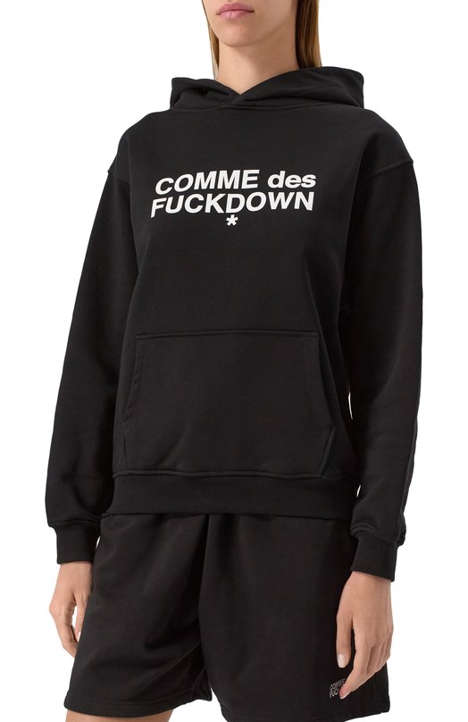 Хлопковое худи Comme des Fuckdown CFABW01205 Чёрный  CFABW01205 Фото 3