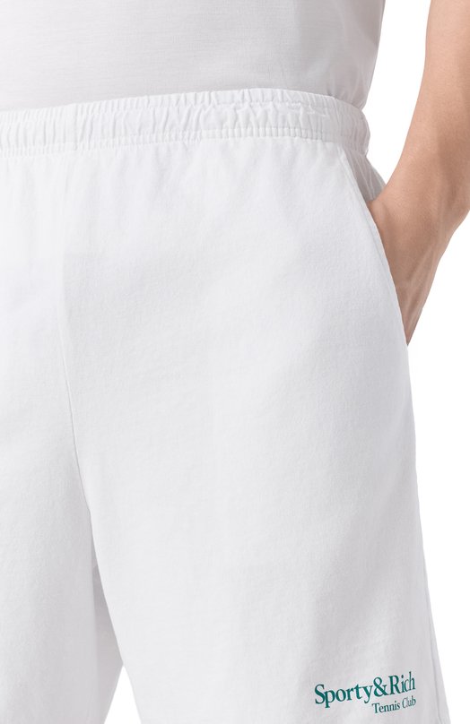 Хлопковые шорты Sporty and Rich SH039621425WH01 Белый  SH039621425WH01 Фото 5