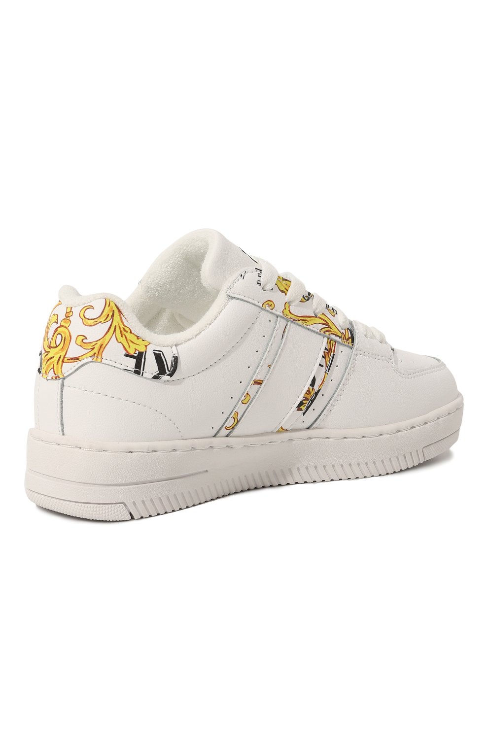 Кожаные кеды VERSACE JEANS COUTURE белого цвета по цене 22300 руб., арт. 74VA3SJ7/ZP208/35, фото 3 Кожаные кеды VERSACE JEANS COUTURE, арт. 74VA3SJ7/ZP208/35, фото 3