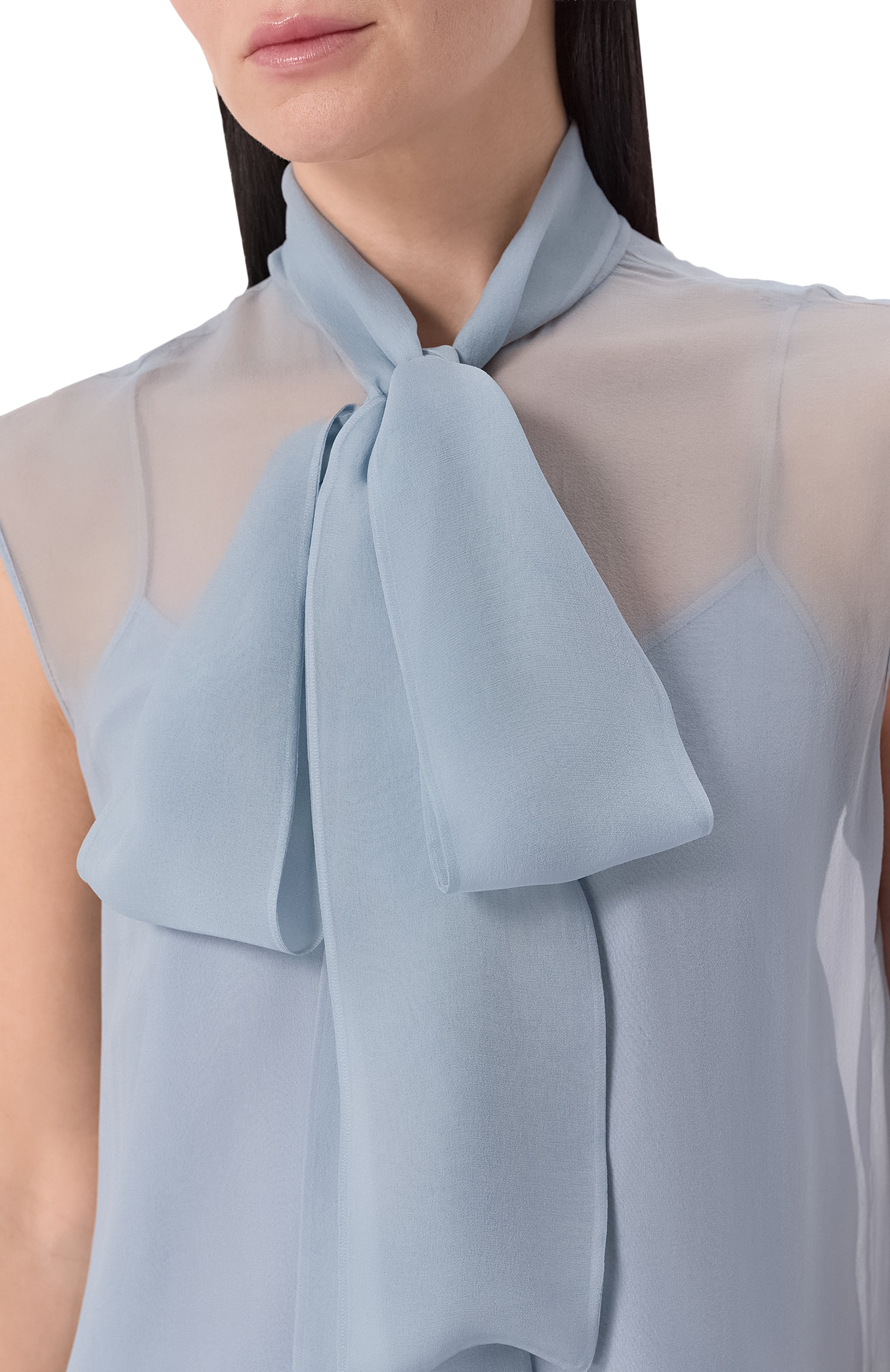 Шелковая блузка MVST голубого цвета по цене 128500 руб., арт. M26.2PW.B018/F136 CHIFF0N, фото 5 Шелковая блузка MVST, арт. M26.2PW.B018/F136 CHIFF0N, фото 5