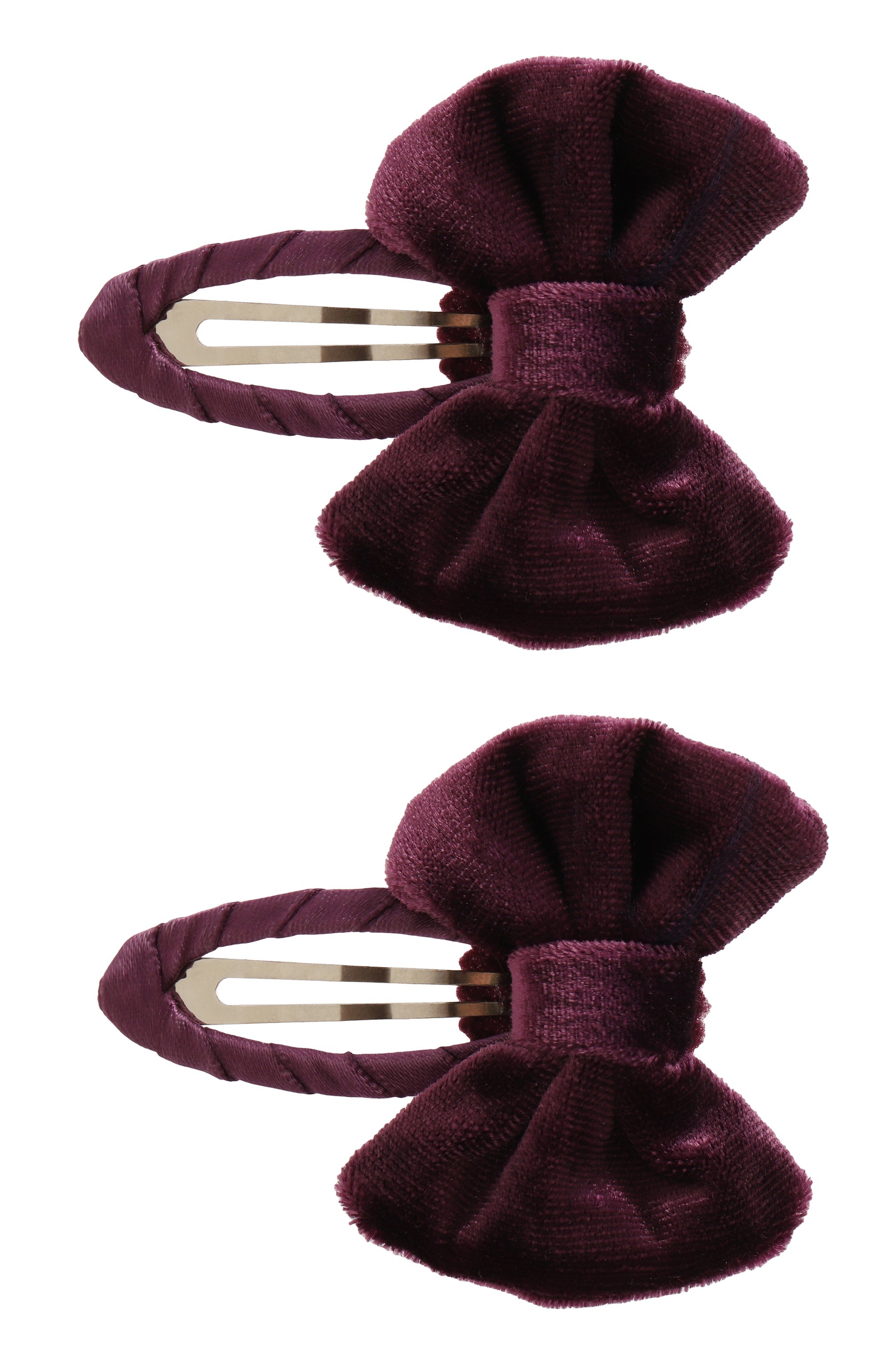 Комплект из двух заколок JUNEFEE фиолетового цвета по цене 2780 руб., арт. 7789, фото 1 Комплект из двух заколок JUNEFEE, арт. 7789, фото 1