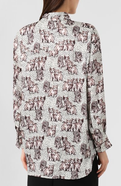 Рубашка с принтом MSGM, арт. 2741MDE10B 195651, фото 4