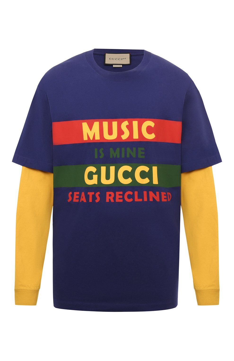 Хлопковый лонгслив GUCCI разноцветного цвета по цене 83520 руб., арт. 677425 XJDXQ, фото 1 Хлопковый лонгслив GUCCI, арт. 677425 XJDXQ, фото 1