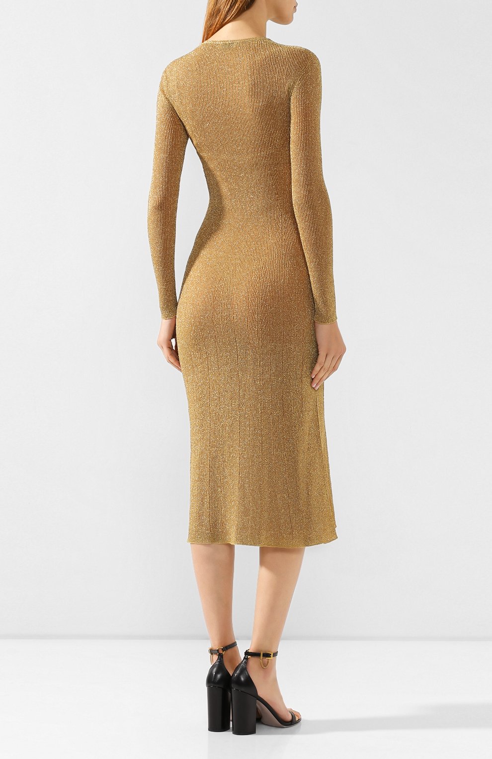 Платье LANVIN золотого цвета по цене 99500 руб., арт. RW-DR372M-MA03-H19, фото 4 Платье LANVIN, арт. RW-DR372M-MA03-H19, фото 4