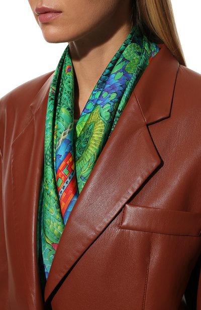 Шелковый платок nile KIRILL OVCHINNIKOV зеленого цвета по цене 35200 руб., арт. 135\NL, фото 2 Шелковый платок nile KIRILL OVCHINNIKOV, арт. 135\NL, фото 2