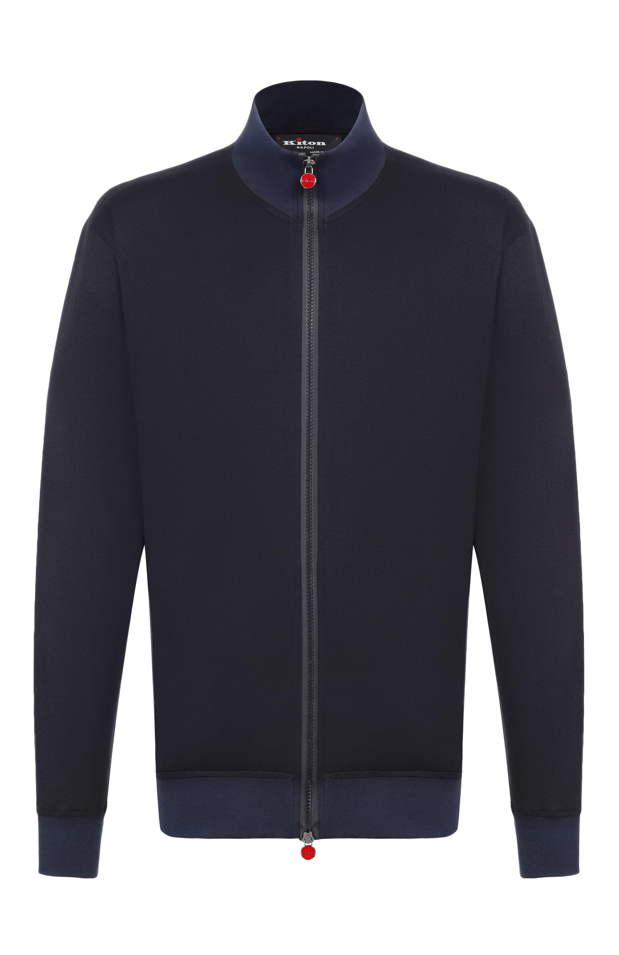 Хлопковая толстовка KITON темно-синего цвета по цене 79950 руб., арт. UMC032K06R4911_5XL-8XL, фото 1 Хлопковая толстовка KITON, арт. UMC032K06R4911_5XL-8XL, фото 1