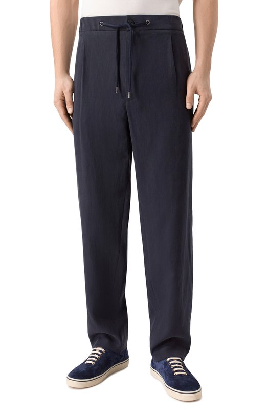 Льняные брюки Giorgio Armani GM001625/TE10954 Синий  GM001625/TE10954 Фото 3