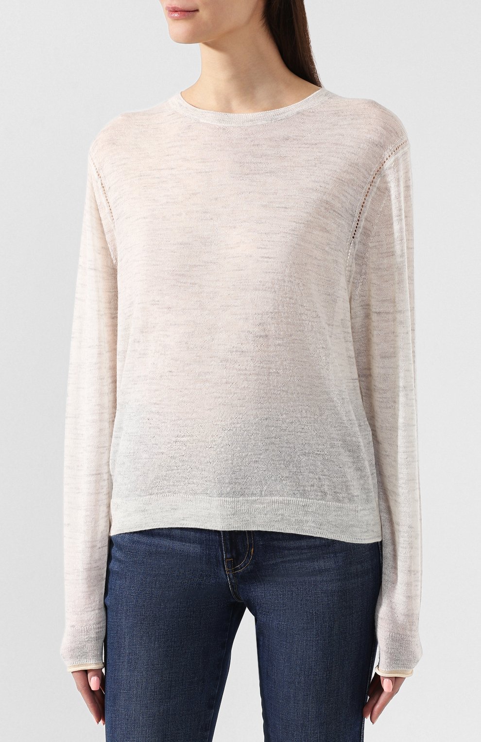 Пуловер ACNE STUDIOS белого цвета по цене 37450 руб., арт. A60055, фото 3 Пуловер ACNE STUDIOS, арт. A60055, фото 3