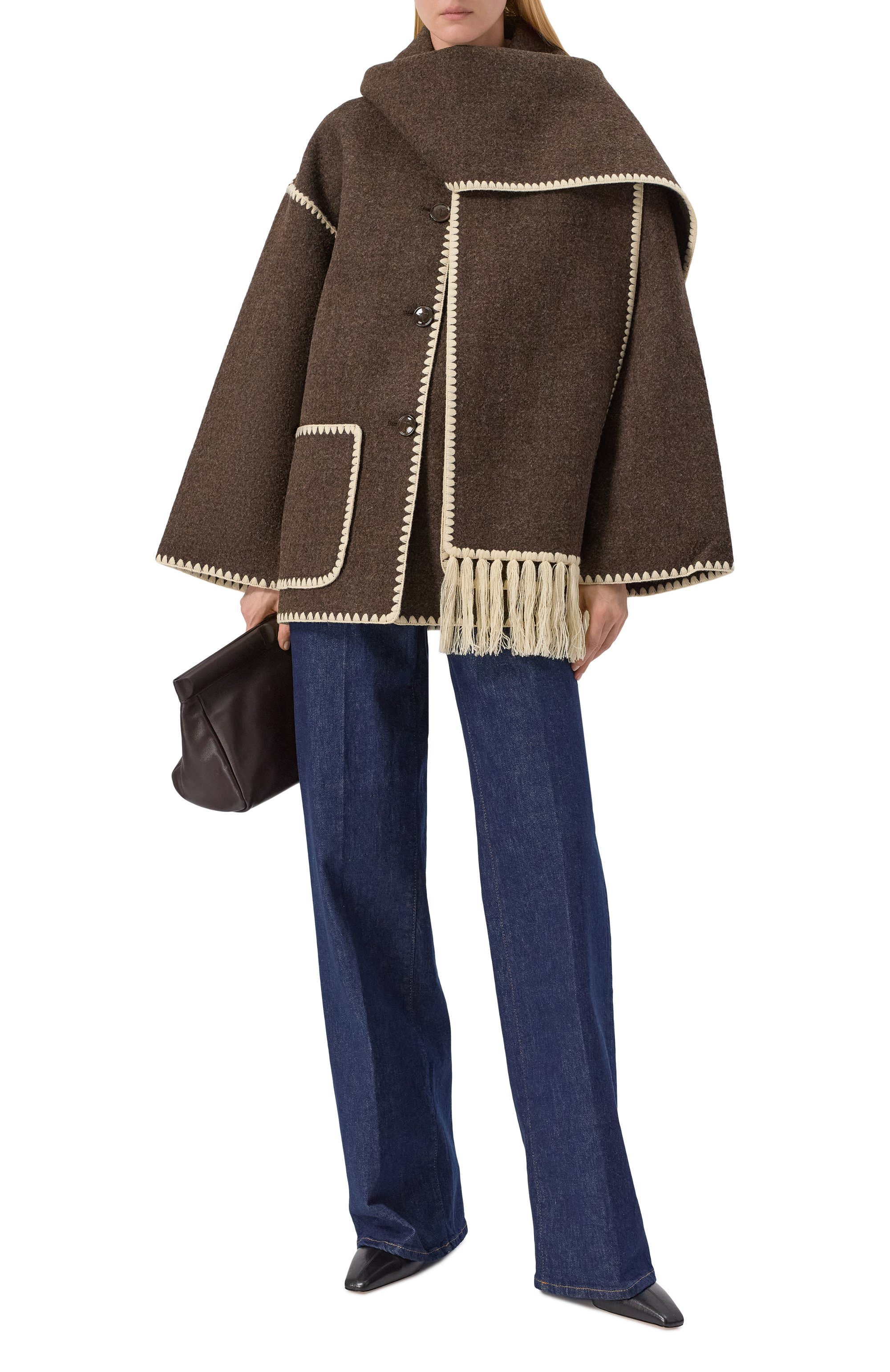 Шерстяное пальто TOTEME, арт. 234-WRTW0U248-FB0037, фото 2