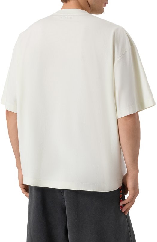 Хлопковая футболка VETEMENTS UH76TR100I/1000 LIGHT JERSEY Белый  UH76TR100I/1000 LIGHT JERSEY Фото 4