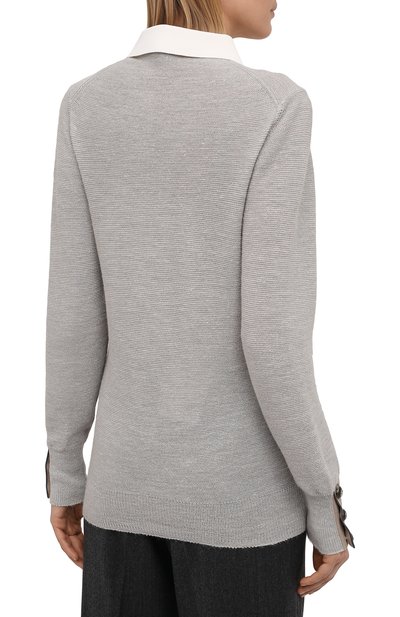 Поло из шерсти и льна GIORGIO ARMANI, арт. 6KAF01/AM57Z, фото 4