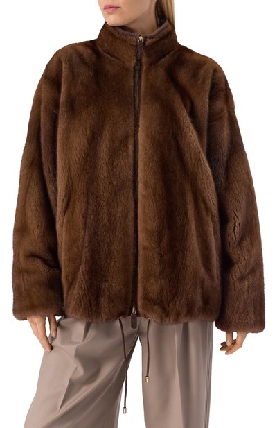 Шуба из норки MVST коричневого цвета по цене 1210000 руб., арт. FTRBCK-Y406V/F1150, фото 3 Шуба из норки MVST, арт. FTRBCK-Y406V/F1150, фото 3