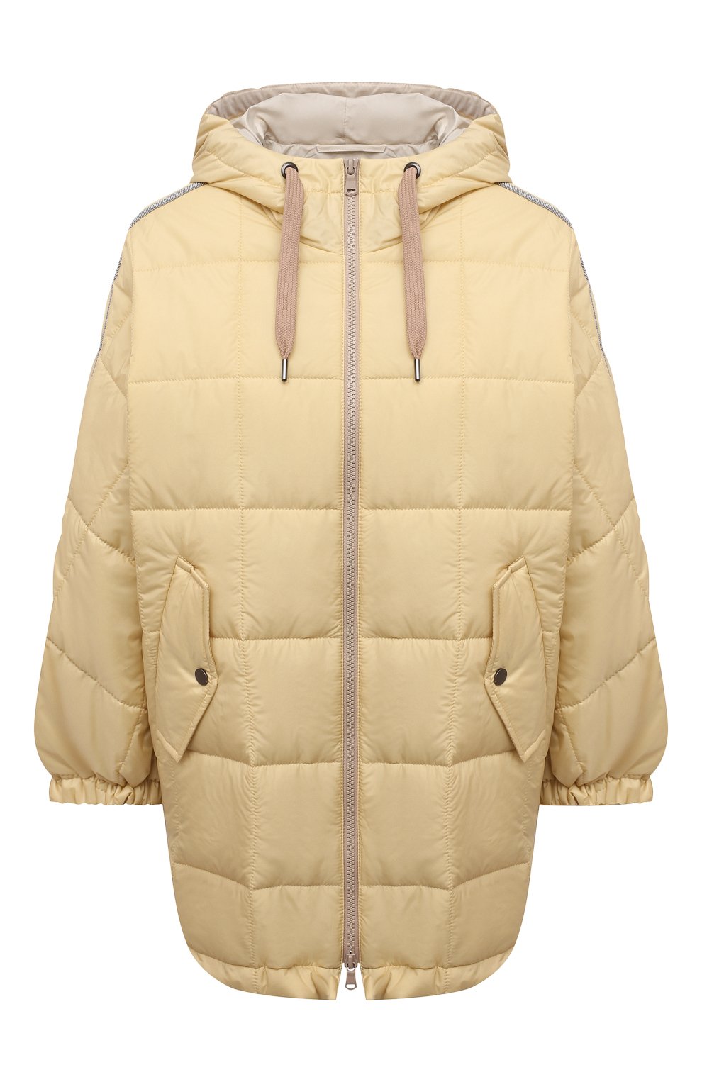 Утепленная куртка BRUNELLO CUCINELLI желтого цвета по цене 343500 руб., арт. MH5042515, фото 1 Утепленная куртка BRUNELLO CUCINELLI, арт. MH5042515, фото 1