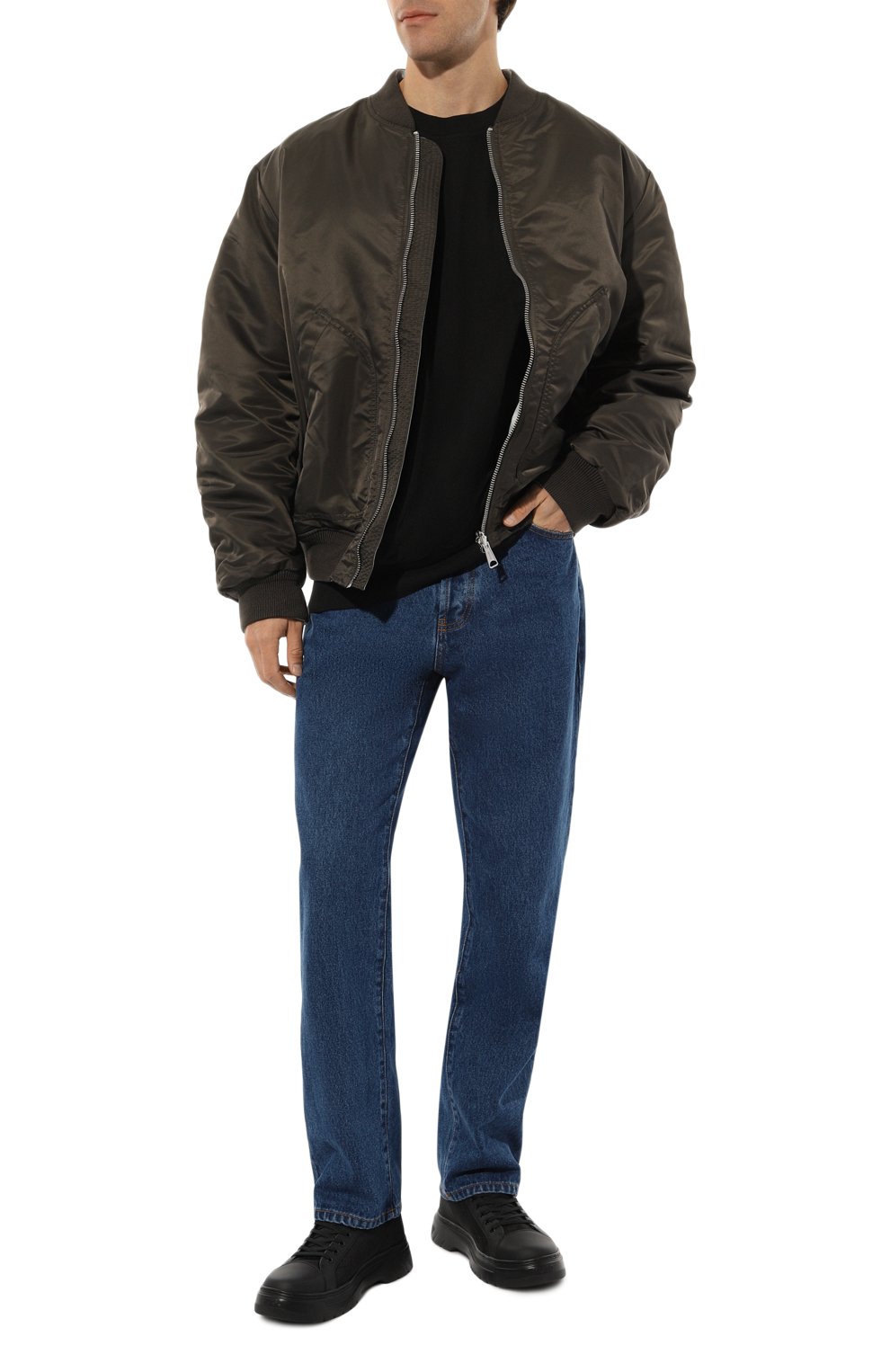 Комбинированные ботинки HUGO черного цвета по цене 20400 руб., арт. 50498570, фото 2 Комбинированные ботинки HUGO, арт. 50498570, фото 2