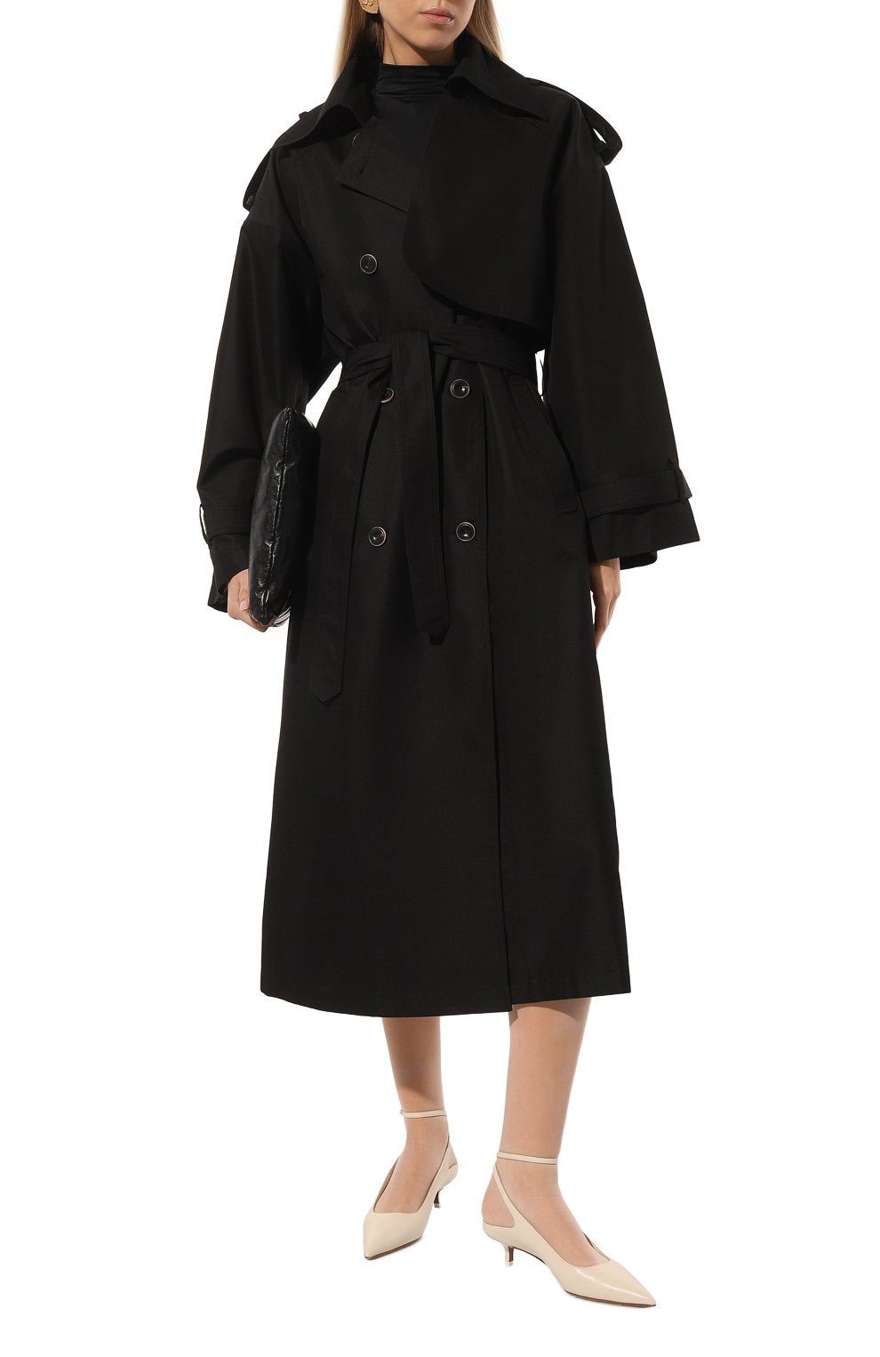 Тренч LESYANEBO черного цвета по цене 74000 руб., арт. LN01H-465_LT, фото 2 Тренч LESYANEBO, арт. LN01H-465_LT, фото 2