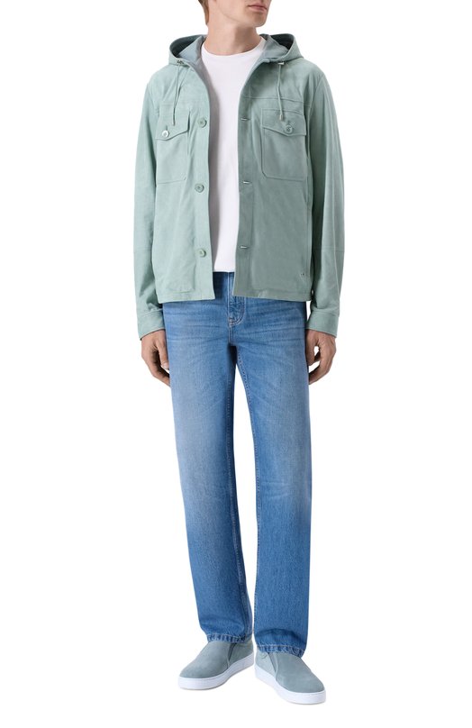 Замшевые слипоны Stefano Ricci UF50_G2283/SDP Зелёный  UF50_G2283/SDP Фото 3