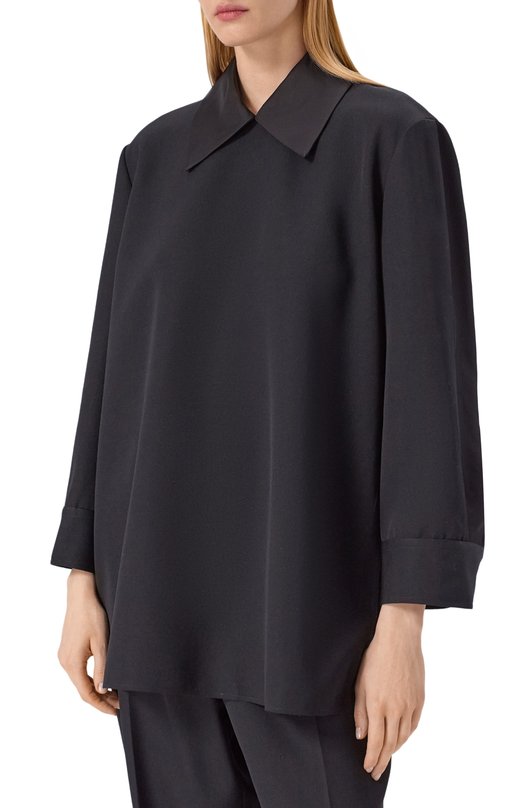 Шерстяная блузка Jil Sander J02NC0277/J40002 Чёрный  J02NC0277/J40002 Фото 3