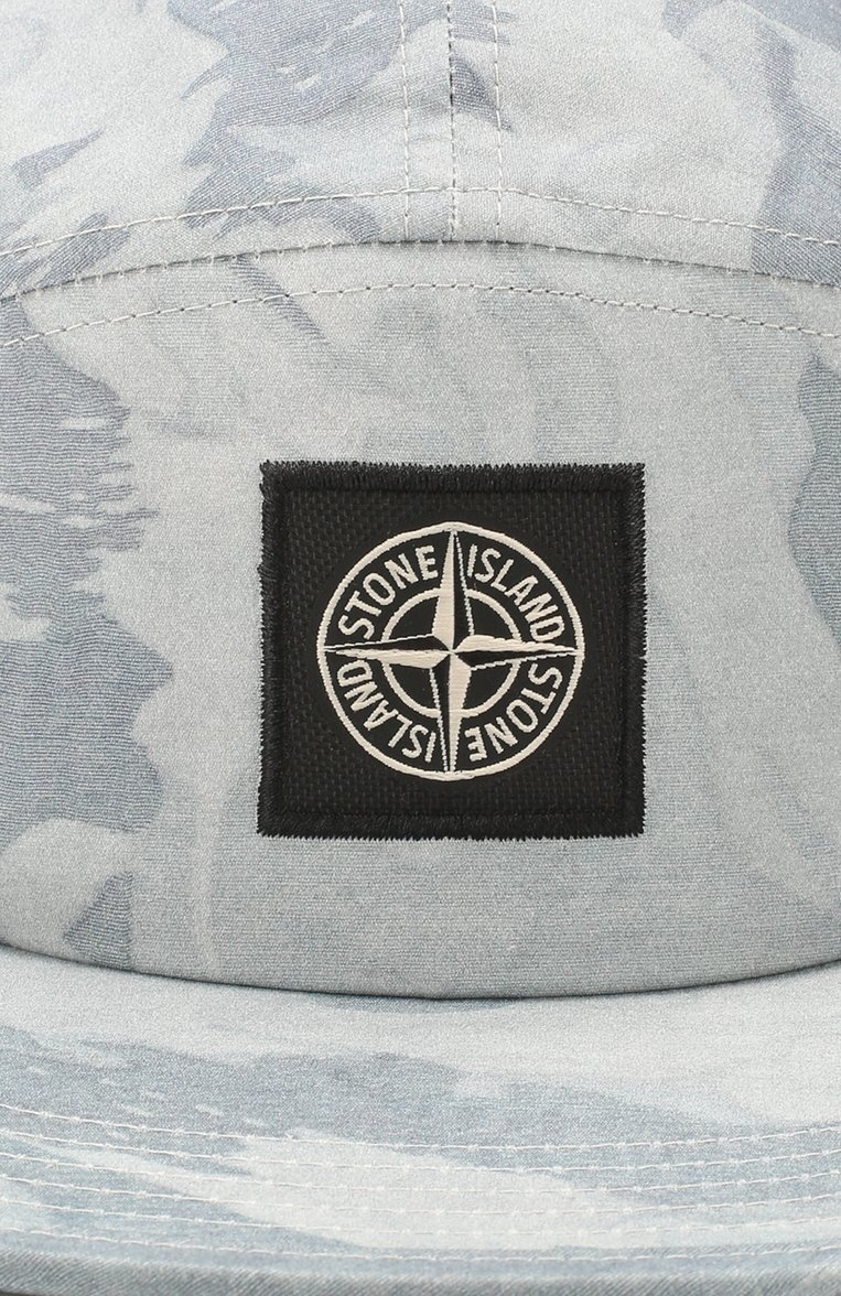 Мужская хлопковая бейсболка STONE ISLAND светло-серого цвета, арт. 7215990ED | Фото 3 (Материал: Хлопок, Текстиль; Нос: Не проставлено)