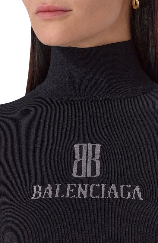 Водолазка из вискозы Balenciaga 835491/T5231 Чёрный  835491/T5231 Фото 5