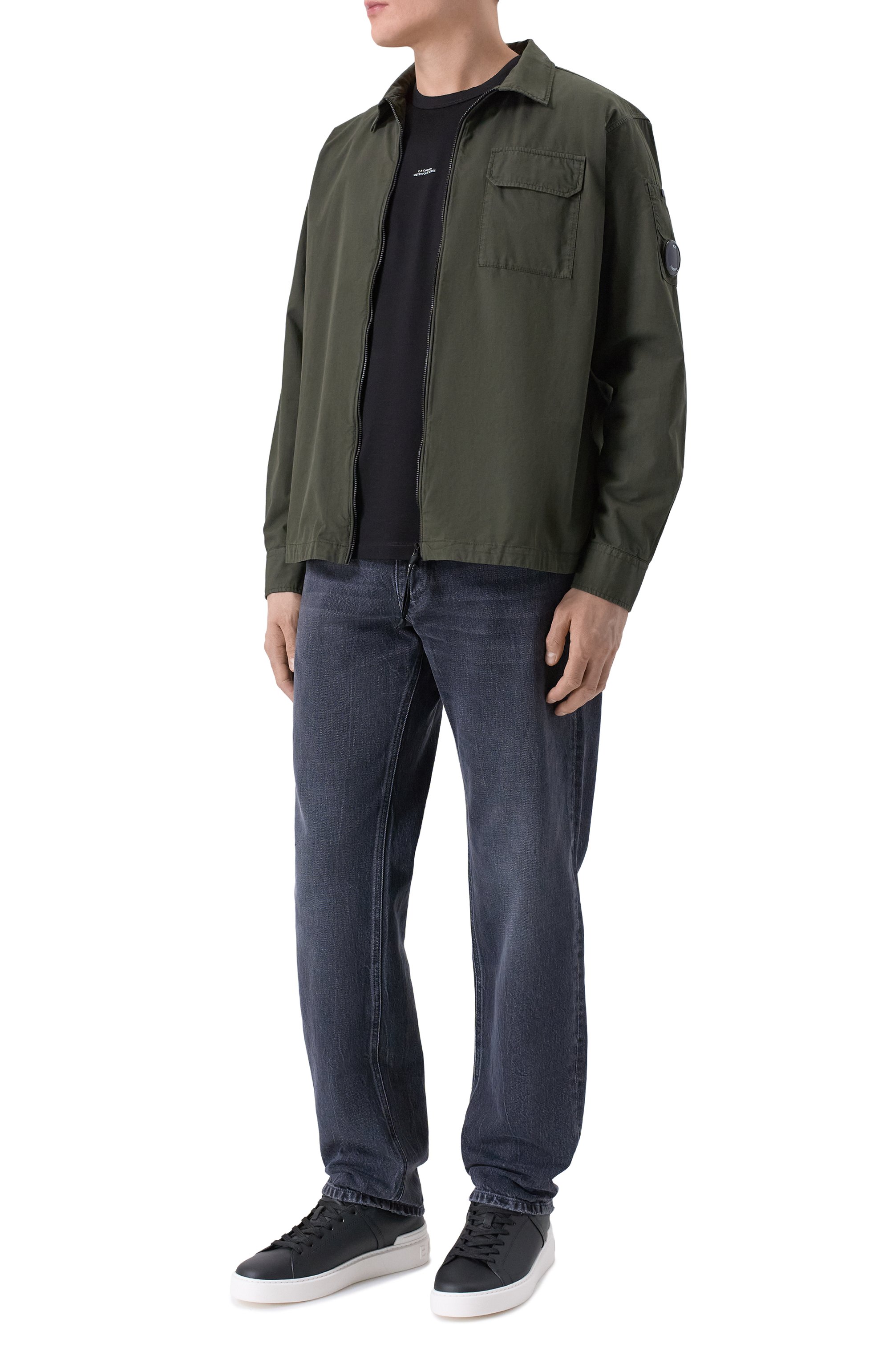 Хлопковая куртка-рубашка C.P. COMPANY темно-зеленого цвета по цене 42450 руб., арт. RCCM0S705A110143G, фото 2 Хлопковая куртка-рубашка C.P. COMPANY, арт. RCCM0S705A110143G, фото 2