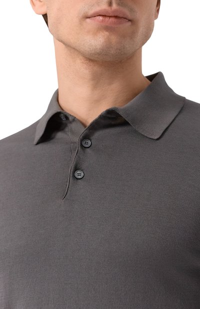 Хлопковое поло FEDELI, арт. MU0D5911/GIZA LIGHT DUSTY, фото 5