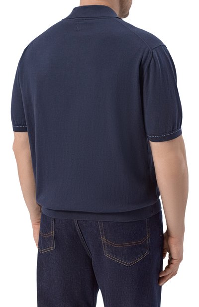 Поло из хлопка и шелка CANALI, арт. C0127B/MK02479_001, фото 4