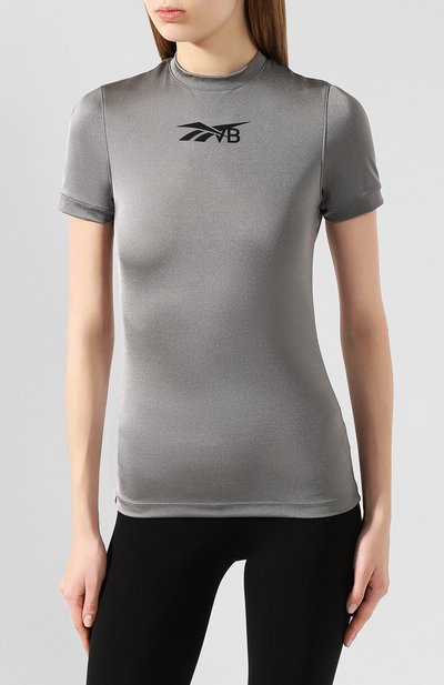 Футболка reebok x victoria beckham REEBOK серебряного цвета по цене 10550 руб., арт. FM3500, фото 3 Футболка reebok x victoria beckham REEBOK, арт. FM3500, фото 3