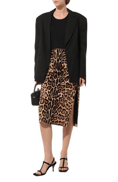 Юбка из меха пони COLOR TEMPERATURE леопардового цвета по цене 214500 руб., арт. Пон-33/55, фото 2 Юбка из меха пони COLOR TEMPERATURE, арт. Пон-33/55, фото 2