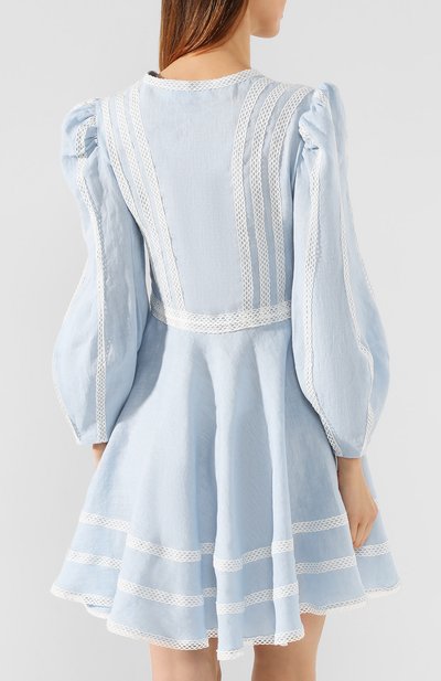 Льняное платье A MERE CO голубого цвета по цене 53650 руб., арт. AMC/R20V02, фото 4 Льняное платье A MERE CO, арт. AMC/R20V02, фото 4