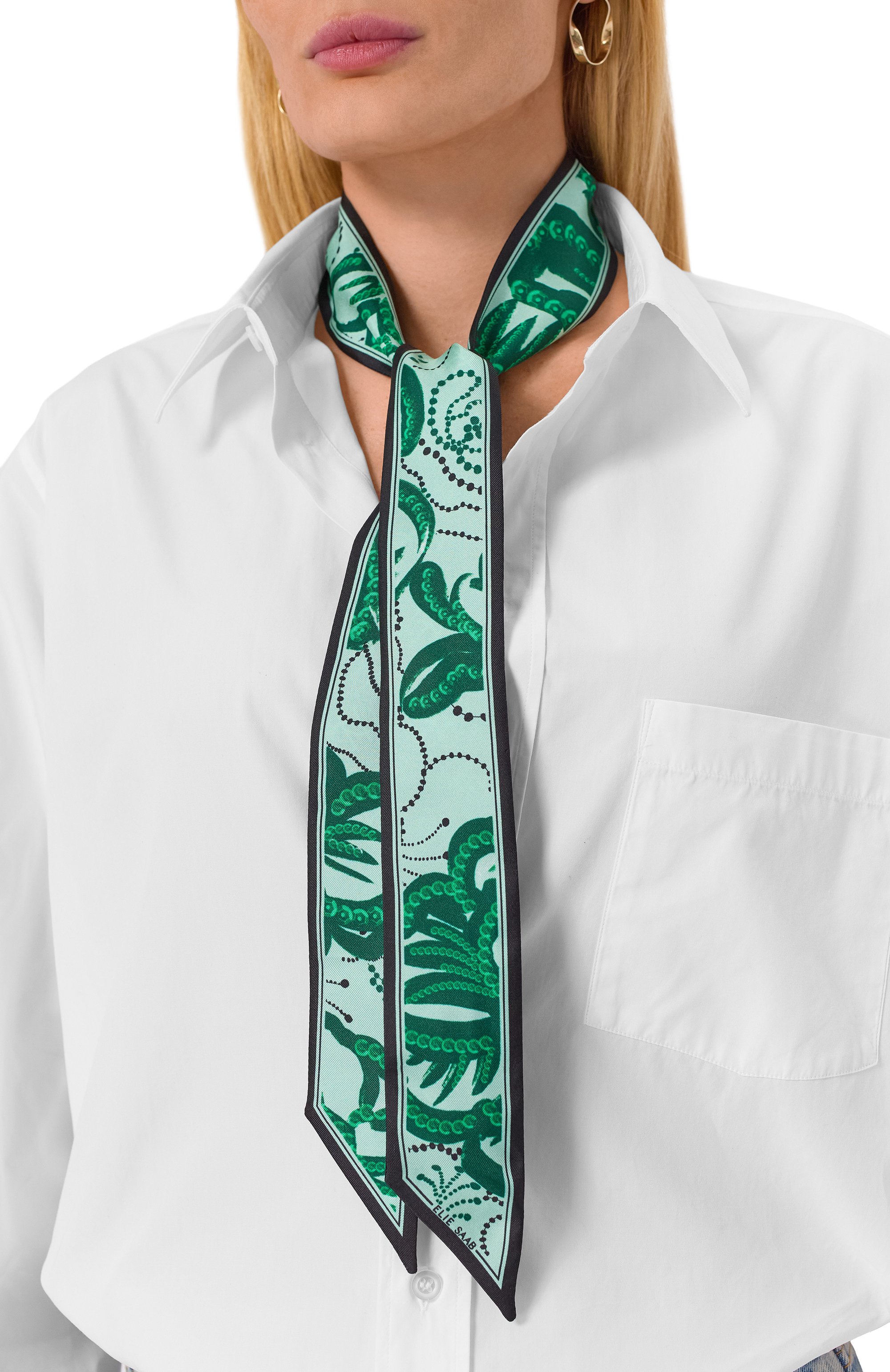 Шелковый шарф-твилли ELIE SAAB, арт. 710009435, фото 2