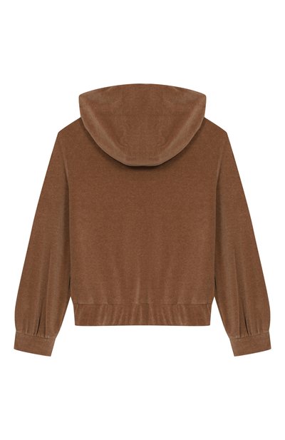 Бархатная толстовка ELEVENTY коричневого цвета по цене 26750 руб., арт. EX4A20/V0169/10-16, фото 2 Бархатная толстовка ELEVENTY, арт. EX4A20/V0169/10-16, фото 2