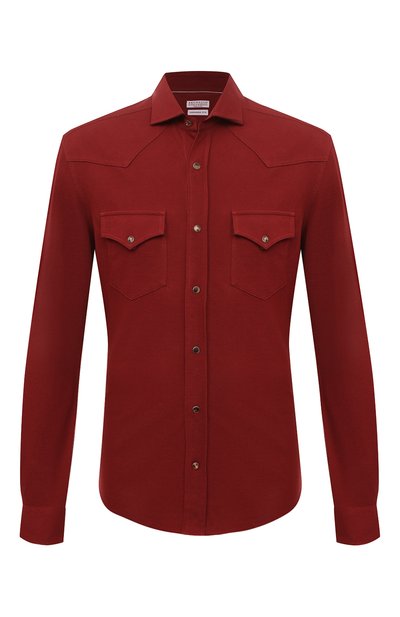 Мужская хлопковая рубашка BRUNELLO CUCINELLI, арт. M0T636666