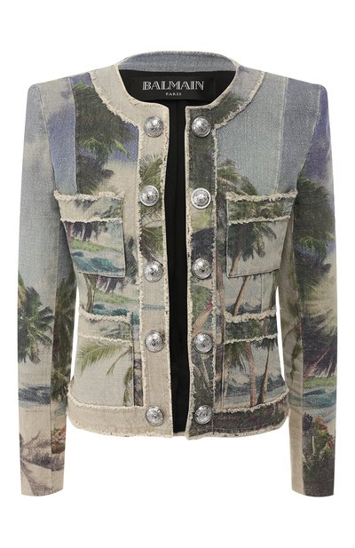 Женский льняной жакет BALMAIN, арт. RF17481/I037