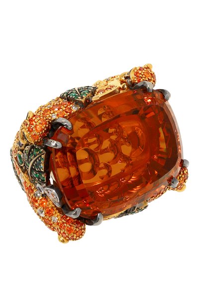 Кольцо QUEENSBEE оранжевого цвета по цене 221760 руб., арт. 102426, фото 1 Кольцо QUEENSBEE, арт. 102426, фото 1