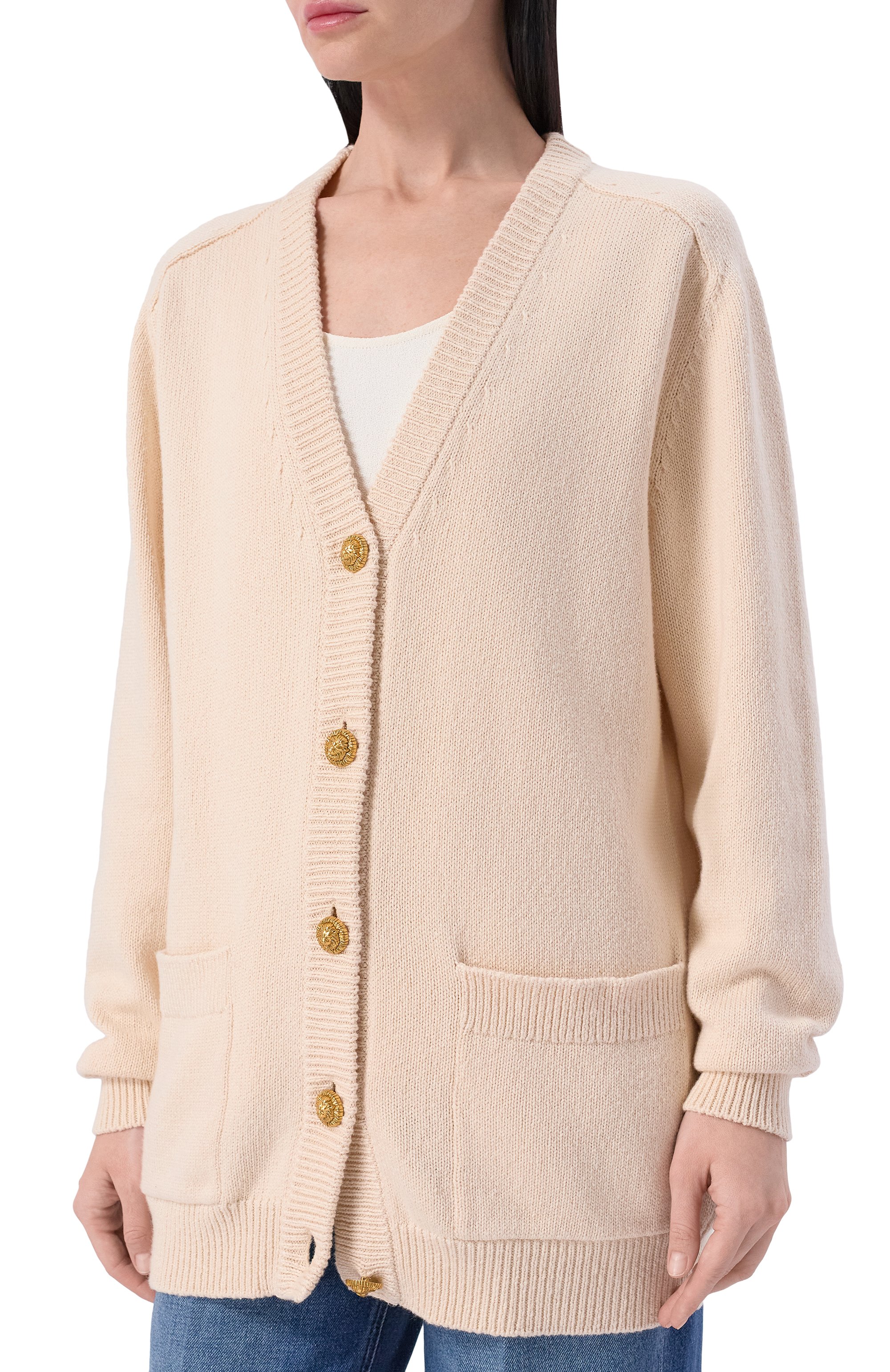 Кардиган из хлопка и кашемира BALMAIN, арт. GF0K0003/KJ83, фото 3