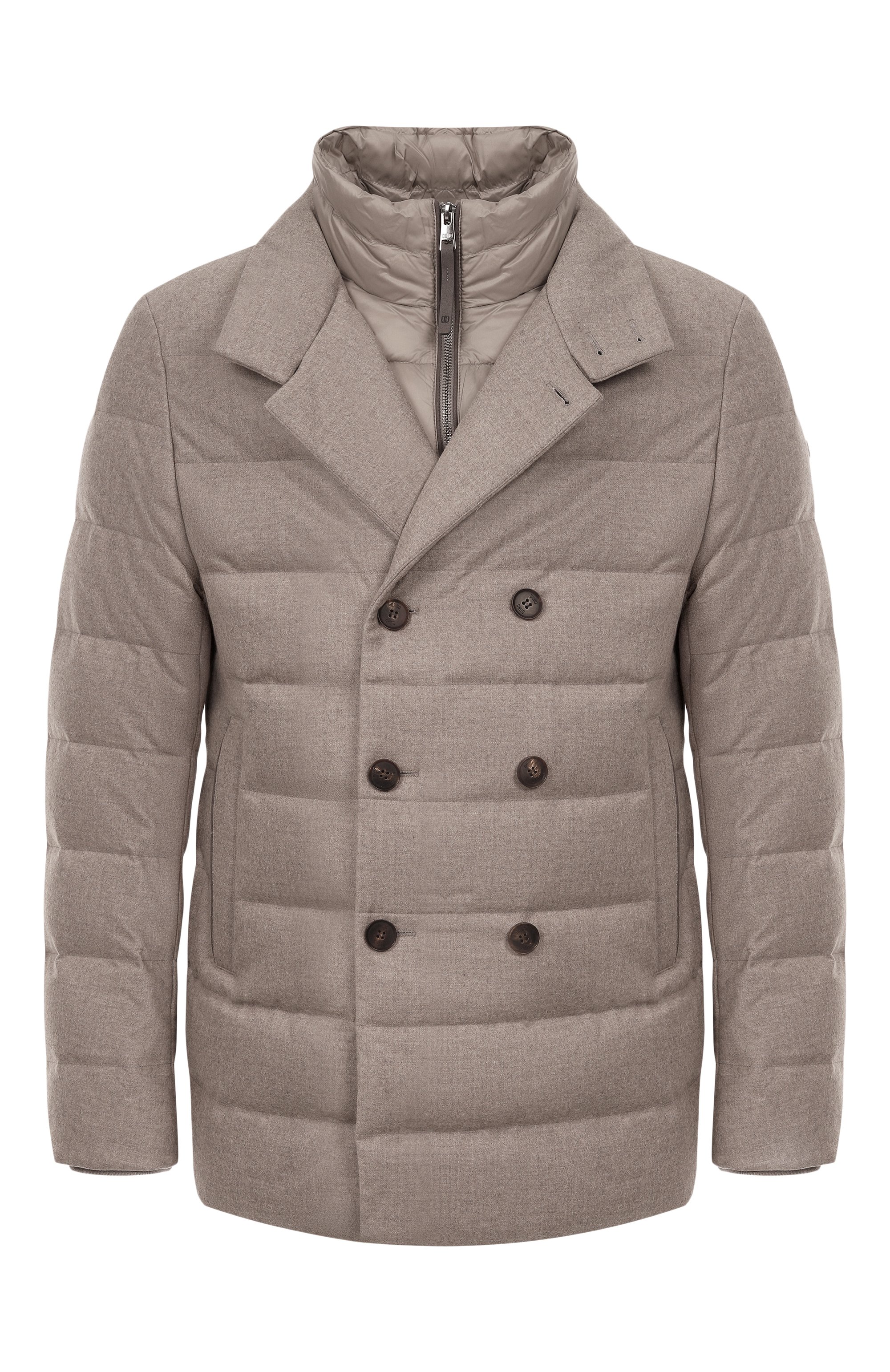 Пуховая куртка из шерсти и кашемира DUNO, арт. GREY/LEVIC0, фото 1