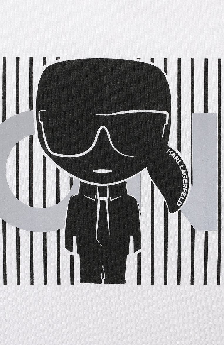 Хлопковая футболка KARL LAGERFELD KIDS, арт. Z25281, фото 3