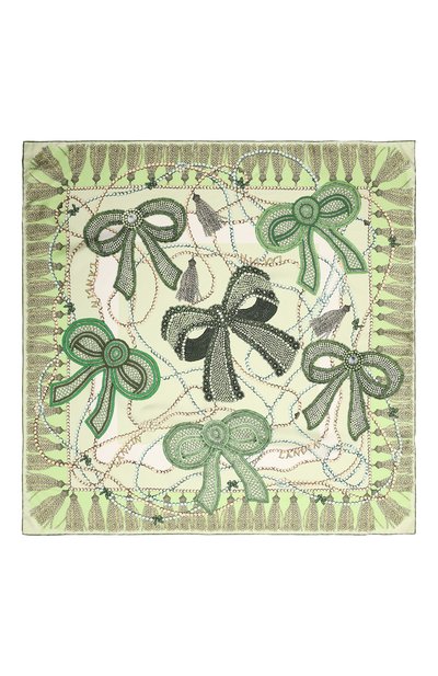 Шелковый платок LANVIN светло-зеленого цвета по цене 35850 руб., арт. 6L9090/SQ072, фото 3 Шелковый платок LANVIN, арт. 6L9090/SQ072, фото 3