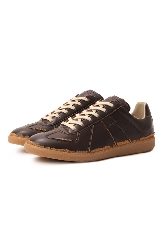 Кожаные кеды Replica Maison Margiela S57WS0517/P7414 Коричневый S57WS0517/P7414