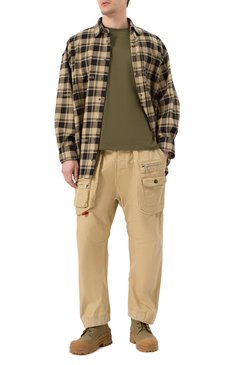 Мужские текстильные ботинки urban DSQUARED2 хаки цвета, арт. ABM0154/00300001 | Фото 2 (Каблук высота: Высокий; Материал внутренний: Текстиль; Подошва: Массивная; Материал внешний: Текстиль; Материал утеплителя: Без утеплителя; Мужское Кросс-КТ: Байкеры-обувь)