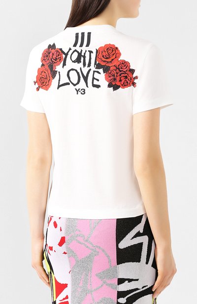 Хлопковая футболка Y-3, арт. DY7147/W, фото 4