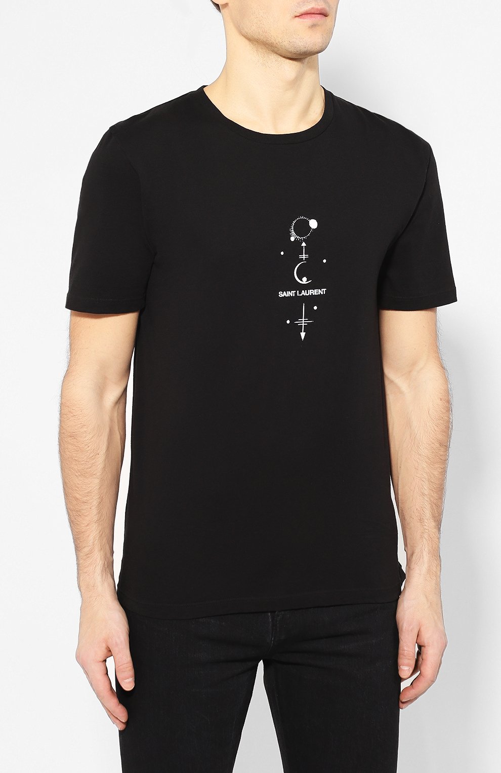 Хлопковая футболка SAINT LAURENT, арт. 603286/YBPQ2, фото 3