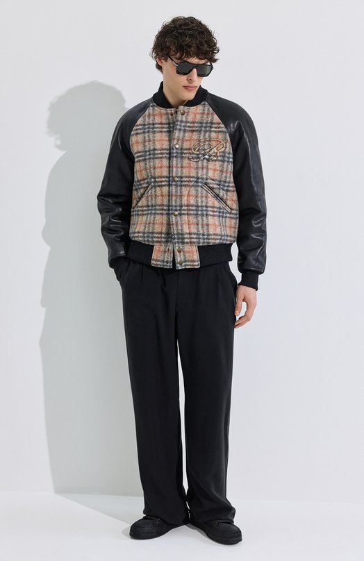 Комбинированный бомбер Burberry 8119190 Бежевый  8119190 Фото 6