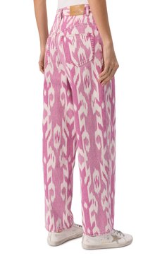 Женские джинсы ISABEL MARANT ETOILE розового цвета, арт. 25PPA0273FA/C1H03E | Фото 4 (Длина (брюки, джинсы): Стандартные; Материал внешний: Хлопок, Деним, Лен; Детали: Принт; Силуэт Ж (брюки и джинсы): Широкие; Кросс-КТ: Деним; Стили: Бохо)