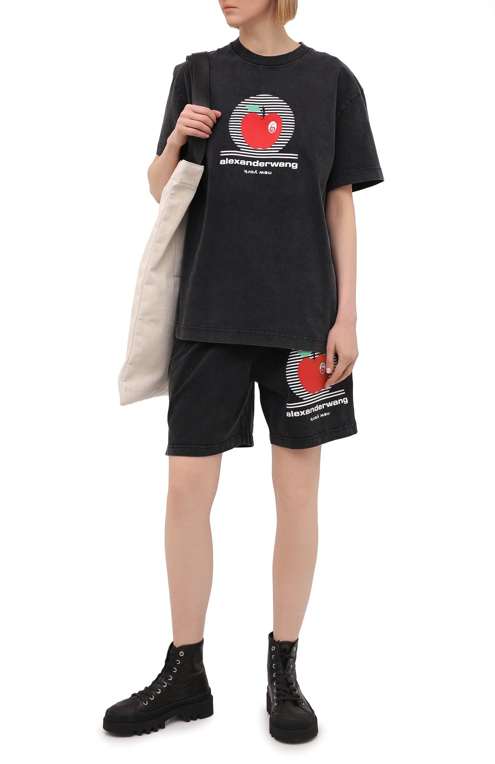 Хлопковые шорты ALEXANDER WANG, арт. UCC2214003, фото 2