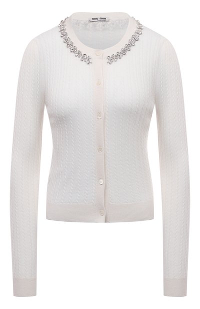 Кашемировый кардиган MIU MIU, арт. MMF589-10XL-F0009, фото 1