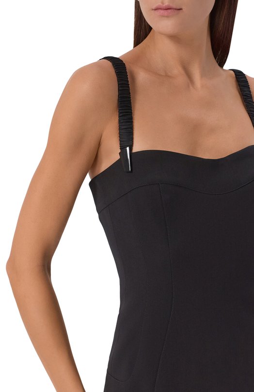 Шелковое платье Mugler C0M1R01798196 Чёрный  C0M1R01798196 Фото 4
