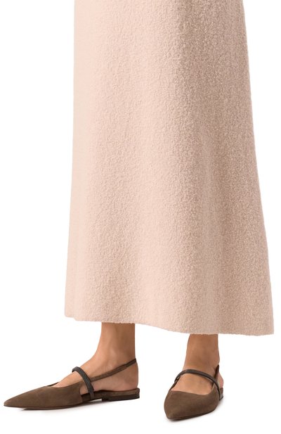 Замшевые балетки BRUNELLO CUCINELLI коричневого цвета по цене 120500 руб., арт. MZSFCB1214, фото 3 Замшевые балетки BRUNELLO CUCINELLI, арт. MZSFCB1214, фото 3